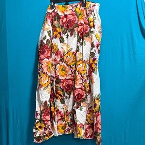 Vintage Floral Maxi Skirt